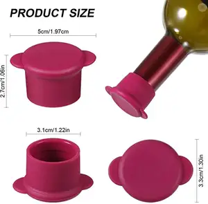 YDS ilicone Wine Bottle Caps Reusable and Unbreakable Sealer Covers Silicone Wine Stoppers