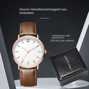 <span class=keywords><strong>2026</strong></span>年ニューファッションメンズ＆レディースカップル向けクォーツスリム小型防水30M耐水レザー腕時計（ポインターダイヤル付き） - Product Image 2