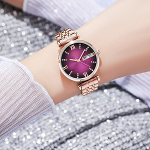 Reloj de Cuarzo para Mujer con Correa de Acero con Diseño de Escamas de Diamante, Diseño Personalizado de Fábrica, Resistente al Agua - Product Image 4