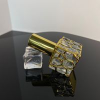 Botol Parfum Mini Kaca Isi Ulang Kosong Gaya Arab UV Gold 10ml