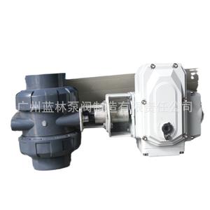 Vanne à boisseau sphérique double union en PVC-U électrique DN15-100 pour l'eau, le gaz, l'huile, les milieux de base, personnalisable par le fabricant d'équipement d'origine - Product Image 1