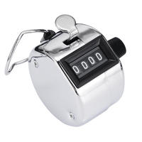 Vente en gros de matériel métallique mécanique à 4 chiffres manuel en métal compteur à main Clicker Clicker Muslim Digital Tasbeeh