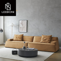 Tabouret ottoman au design italien de luxe Canapés modulables gris modernes Ensemble de canapés de salon en tissu