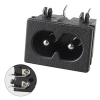 Prise électrique mâle IEC C8 2 broches LZ-8-4P8, prise de courant résidentielle/générale, connecteur d'alimentation