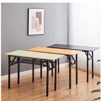 Mesa de Entrenamiento Rectangular Plegable Moderna de Alta Calidad, Mesa de Trabajo para Computadora para Aula Escolar, Modelo T-001 CN/HEB