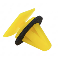 Nouvelle fixation de garniture latérale en plastique jaune avec clip de retenue, rondelle en mousse antichoc, rivet de fixation pour panneau de garniture extérieure automobile, accessoire de décoration de voiture