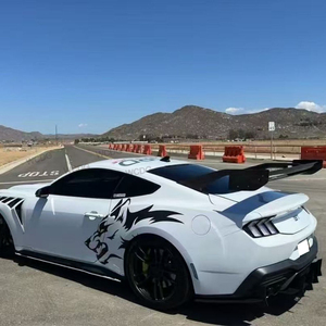 Aile arrière de style GT en fibre de carbone pour Ford Mustang 2015-2024, aile haute de coffre arrière, spoiler à col de cygne, kit carrosserie - Product Image 4