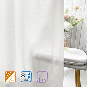 Cortina de encaje transparente de una vía, rollos de tela de cortina transparente anti-uv - Product Image 4