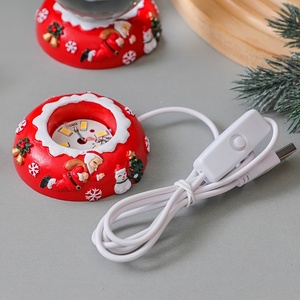 Lampada Notturna a Sfera di Cristallo 3D Intagliata, Luce LED USB per Soggiorno Moderno, Decorazione Natalizia con Babbo Natale, Galassia, <span class=keywords><strong>Luna</strong></span> e Albero - Product Image 4