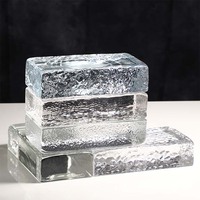 Blocs de verre dépoli, peau de mandarine, brique de verre décorative, vie privée, briques de verre Architectural, cloison de séparation pour la douche