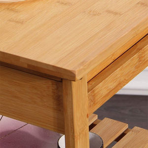 Carrito de cocina de bambú de diseño moderno con ruedas, color personalizable y tamaño, marca Anyo - Product Image 6