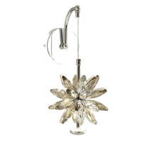 Lámpara de Pared LED de Cristal con Diseño Floral, Estilo Francés de Lujo, Moderna y de Alta Gama, para Sala de Estar, Dormitorio, Luz Ambiental junto a la Cama