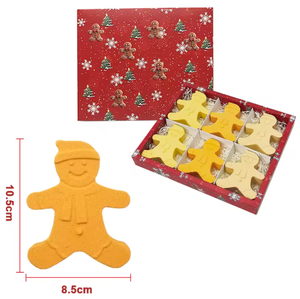 Bombes de bain artisanales au gingembre pour Noël avec figurines, boules de bain effervescentes aux huiles essentielles naturelles avec poupées OEM ODM - Product Image 5