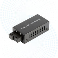Konverter Media Fiber Gigabit Mini OEM 10/100/1000Mbps 20km Bidi SC DC5V untuk CCTV