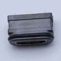 Colokan Konektor USB Mikro 180 Derajat 5 Pin, USB-1108IPX7-00 Lubang Sekrup USB Mikro Tahan Air