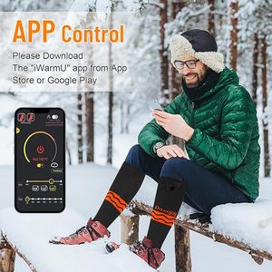 Chaussettes de sport en coton auto-chauffantes de haute qualité, alimentées par <span class=keywords><strong>batterie</strong></span> USB, imperméables, coupe-vent, écologiques, pour le camping et le <span class=keywords><strong>ski</strong></span> en hiver - Product Image 6