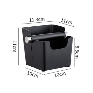 Cubo cuadrado redondo de acero inoxidable para café con barra de golpe extraíble y accesorios de base antideslizante - Product Image 3