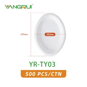 Customization 9 Inch Dishes Paper Plates Biodegradable Plates Disposable Sugarcane Bagasse Plates