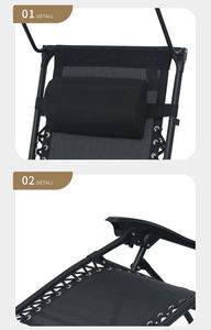 Tumbona Plegable Ajustable para Jardín, Playa o Camping, Tipo Gravedad Cero - Product Image 6