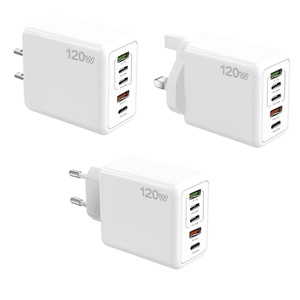 <span class=keywords><strong>Caricabatterie</strong></span> DENIXI Nuovo 120W QC3.0 PD + 3USB Multi-Porta Ricarica Rapida per Telefoni Cellulari e <span class=keywords><strong>Computer</strong></span> con Spine di Ricarica US/EU/UK - Product Image 1