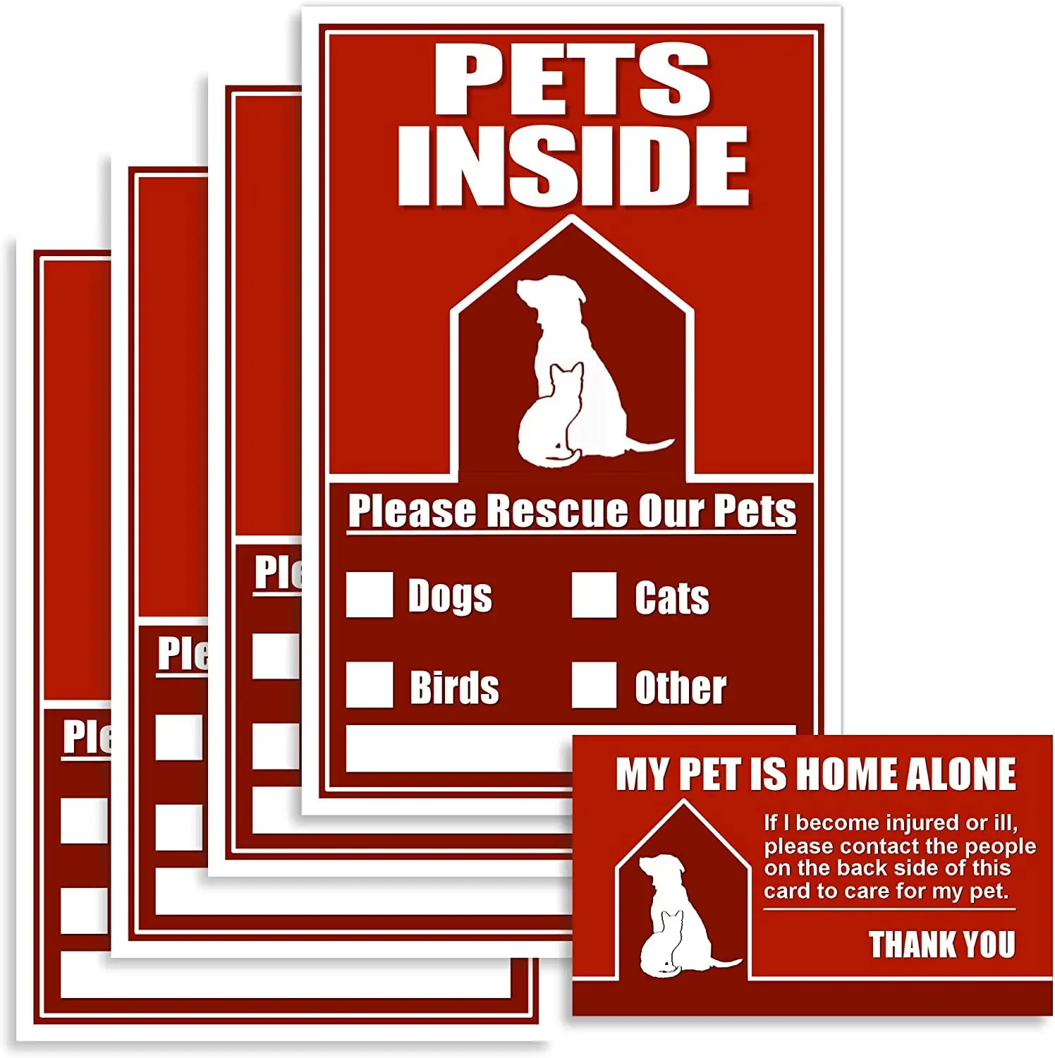 Pet Alert Stickers Your House Pet Finder Window Sticker