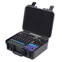 TEYUN Table de mixage audio professionnelle 8 canaux Console de musique tout-en-un avec amplificateur et 24 effets DSP Connectivité USB Bluetooth