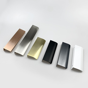 Moderne verdeckte Möbelschranktür Aluminium-Griffgriff mit individueller Farbe Grenzschrankgriffe - Product Image 1