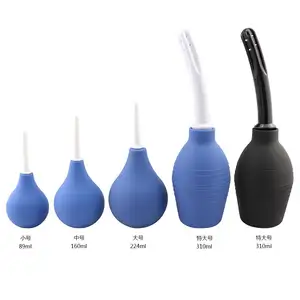 Anal Cleaner Toys 310ml Medical Silicone Anal Douche Soft Safe Enema Flush Bulb For Women And Men