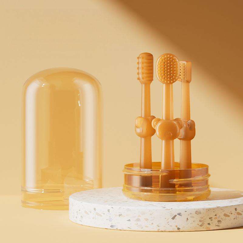 Cepillo de dientes naranja para mascotas [Paquete de 3]