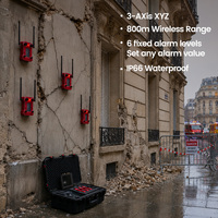 Capteur de Tilt 3 Axes XYZ pour Surveillance des Fissures de Façade Européenne, Accéléromètre IP66 à Fixation Magnétique, Avertissement de Danger