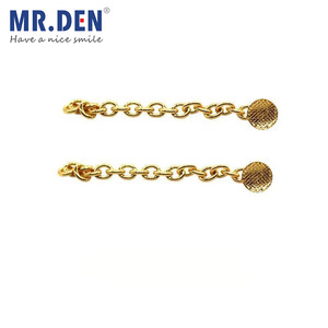MRDEN OEM Dental <span class=keywords><strong>Quirúrgico</strong></span> Acero Inoxidable Oro/Plata Lingual <span class=keywords><strong>Botón</strong></span> con Cadena para <span class=keywords><strong>Ortodoncia</strong></span> Oral Accesorio Materiales - Product Image 2