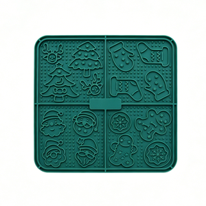 Tapis de léchage en silicone pour chien de Noël, gamelle anti-anxiété pour animaux de compagnie, tapis de léchage puzzle pour soulager l'anxiété, carré, petit, moyen, grand, XL - Product Image 6