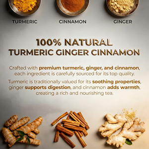 OEM Turmeric Ginger Cinnamon Herbal Tea 20 Bags 100% Natural Caffeine Free Sugar Free for <b>Wellness</b> Digestion - Product Image 3