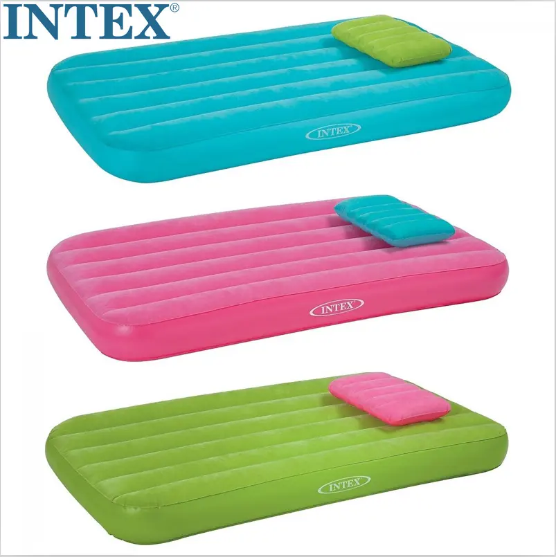 2022 Hot sale intex 66801 children's air mattress with pillow three colors