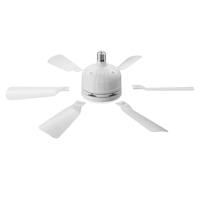 Lampe de ventilateur de plafond populaire E26 E27 Base 6 pales Dimmable Homestead LED Socket Ventilateur de plafond avec télécommande