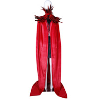 Chal de Plumas Extra Largo Cosido a Mano para Mujer, Talla Personalizada, Color Personalizado, Disfraz de Halloween, Conjunto de Disfraz para Fiesta