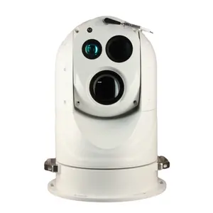 边海防AI增强火灾烟雾探测25 225毫米热谐波驱动远程热PTZ摄像机