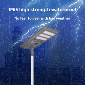 180LM/W ngoài trời IP65 cảm biến chống nước điều khiển từ xa đèn đường năng lượng mặt trời tích hợp tất cả trong một đèn <span class=keywords><strong>LED</strong></span> năng lượng mặt trời 30W 60W - Product Image 2