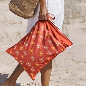 ผ้าอ้อมซักได้กระเป๋าเก็บของสำหรับคุณแม่รถเข็นเด็กแบบแห้งใช้ซ้ำได้กระเป๋าเปียกกันน้ำเดินทางมีซิป2ชั้น - Product Image 1