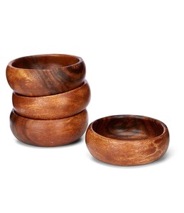 Luxury Wood Bowl Custom Design Eco Friendly Natural Wood Bowl Home and Garden <b>Table</b> <b>Top</b> Dinner Ware Bowl - Product Image 1