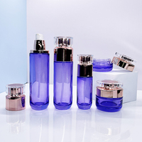 Flacons cosmétiques de luxe en verre rose doré vides 30g/50g 40/100/120ml pour fond de teint, lotion, sérum avec pompe, vaporisateur et sérigraphie