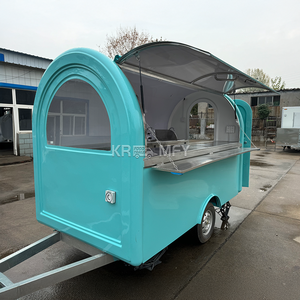 Camion de restauration mobile d'extérieur, remorque de vente de snacks et de glaces, chariot de vente de restauration rapide, camions de restauration entièrement équipés - Product Image 2