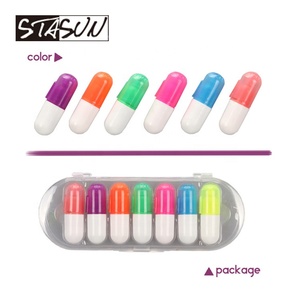 Mini Marcador Fluorescente en Forma de Pastilla de Vitamina, Juego de Bolígrafos de Cápsula Novedosos de Bolsillo para Niños, Escuelas y Regalos Médicos - Product Image 2