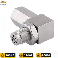 Adaptateur de capteur d'oxygène en acier inoxydable à 90 degrés pour convertisseur catalytique, adaptateur de sonde O2 sans filtre, vente en gros