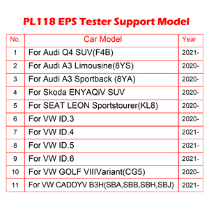 Lancol alat diagnostik EPS <span class=keywords><strong>Tester</strong></span>, untuk VW & AUDI LED detektor Motor roda kemudi listrik alat perbaikan Motor kemudi - Product Image 5