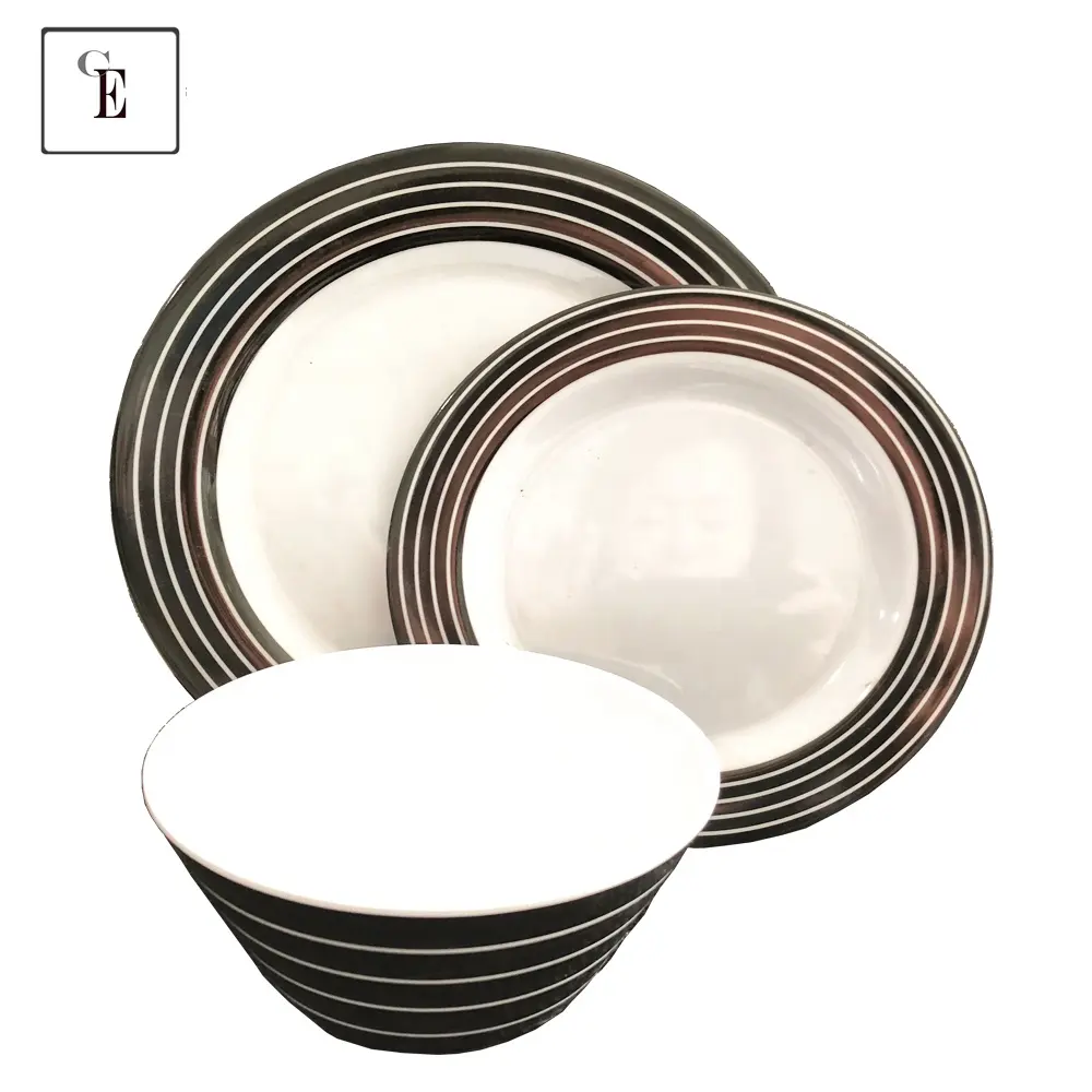 Großhandel Luxus Melamin Geschirr Geschirr Sets Food Grade Hotel China Dinner-Sets