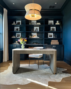 Bán Hot Mỹ nghiên cứu quản lý đồ nội thất văn phòng bàn hình chữ nhật rắn gỗ viết bàn với đá cẩm thạch hàng đầu - Product Image 5