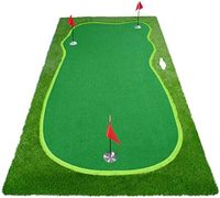 Tapis de golf personnalisés de haute qualité pour putting intérieur, en herbe verte et noire, 50x300CM, respectueux de l'environnement