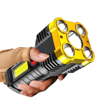 Lampe torche LED XML T6 rechargeable, étanche, en alliage d'aluminium, 5 modes, zoom, alimentée par 2 piles 18650, pour le vélo et le camping en extérieur