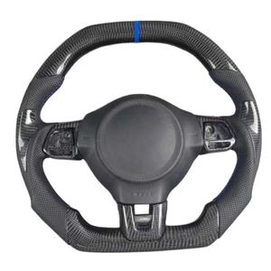 Volante Deportivo Forjado de Fibra de Carbono con Base Plana y Cuero para Volkswagen Tiguan, Passat B6, CC, <span class=keywords><strong>Beetle</strong></span>, Scirocco, Jetta, Caddy - Product Image 6